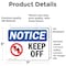 Signmission Keep Off Sign With Symbol, 7 in W x Rectangle, Vinyl Decal OS-2PACK-NS-D-57-L-13834 - alternate 2